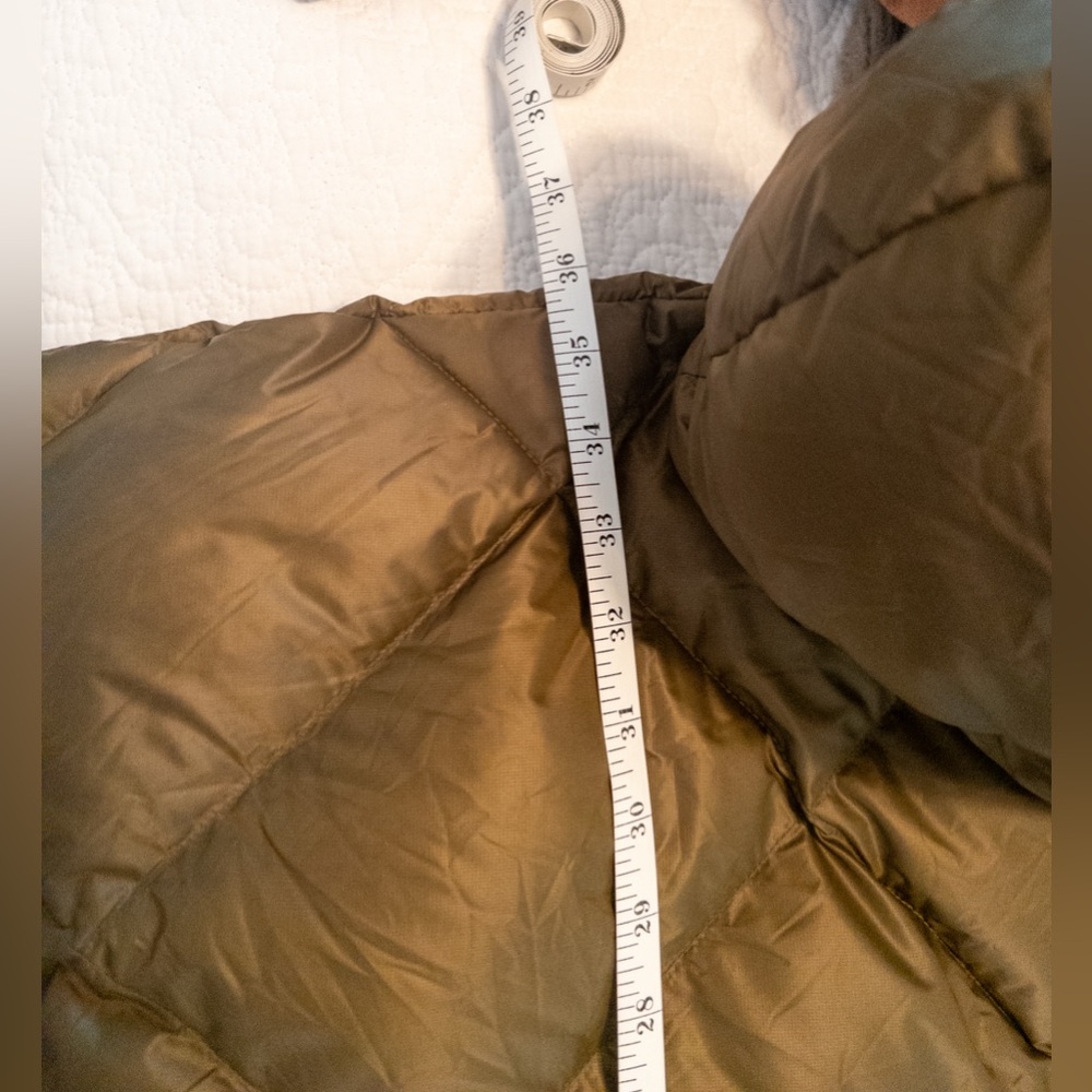 NWOT Therm-A-Rest Honcho Poncho Down Hooded Jacket Olive Green One Size - Picture 10 of 12